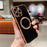For iPhone 16 Pro Case Compatible with MagSafe Electroplating TPU Phone Cover - Black - 1