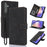 For Samsung Galaxy S25+ Case PU Leather Phone Cover with Wallet Stand View - Black - 1