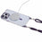 For iPhone 16 Pro Max Clear Case Compatible with MagSafe Shockproof PC+TPU Phone Cover with 150cm Long Lanyard - Purple - 3