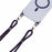 For iPhone 16 Pro Max Clear Case Compatible with MagSafe Shockproof PC+TPU Phone Cover with 150cm Long Lanyard - Purple - 4