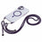 For iPhone 16 Plus Clear Case Compatible with MagSafe Shockproof PC+TPU Phone Cover with 150cm Long Lanyard - Purple - 2