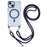 For iPhone 14 Clear Case Compatible with MagSafe Shockproof PC+TPU Phone Cover with 150cm Long Lanyard - Blue - 1