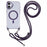 For iPhone 16 Clear Case Compatible with MagSafe Shockproof PC+TPU Phone Cover with 150cm Long Lanyard - Purple - 1