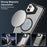 For iPhone 16 Plus Case Compatible with MagSafe Lens Cover Kickstand Matte Back Cover - Black - 2