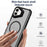 For iPhone 16 Plus Case Compatible with MagSafe Lens Cover Kickstand Matte Back Cover - Black - 3