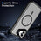 For iPhone 16 Plus Case Compatible with MagSafe Lens Cover Kickstand Matte Back Cover - Black - 4