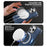 For iPhone 16 Pro Magnetic Case Leather Back Phone Cover with Detachable Card Bag - Sapphire - 4