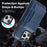 For iPhone 16 Pro Magnetic Case Leather Back Phone Cover with Detachable Card Bag - Sapphire - 5