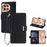 For OnePlus Ace 3 5G  /  12R 5G Leather Wallet Case RFID Blocking Stand Cover with Hand Strap - Black - 1