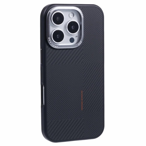 JAUCASE For iPhone 16 Pro Case PC+TPU Textured Phone Cover Compatible with MagSafe - Grey - 1
