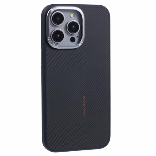 JAUCASE For iPhone 15 Pro Max Case PC+TPU Textured Phone Cover Compatible with MagSafe - Grey - 1