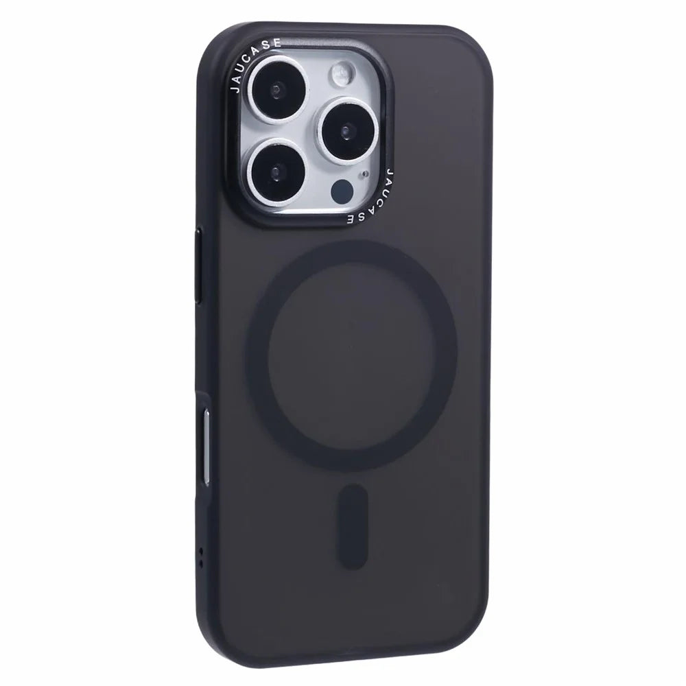 JAUCASE For iPhone 16 Pro Magnetic Case PC+TPU Cover Compatible with MagSafe - Black - 1