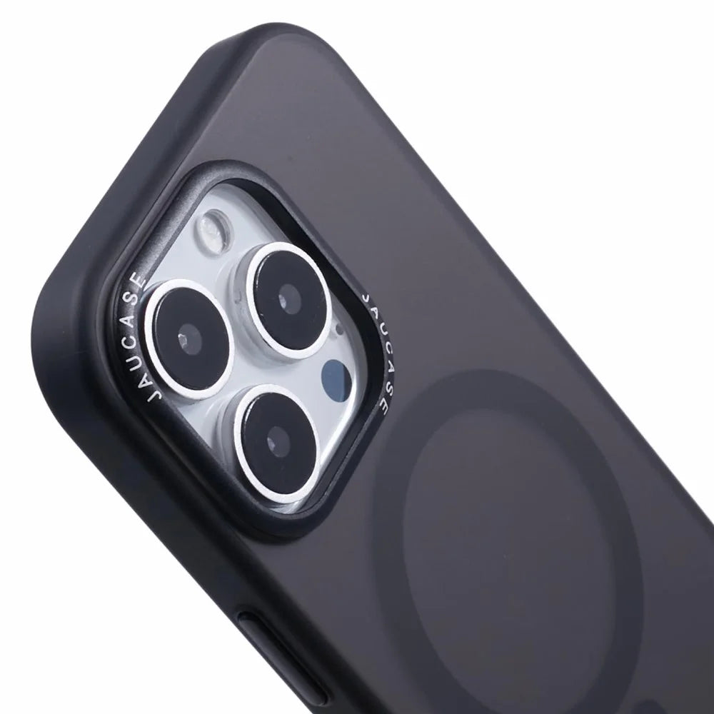 JAUCASE For iPhone 16 Pro Magnetic Case PC+TPU Cover Compatible with MagSafe - Black - 5