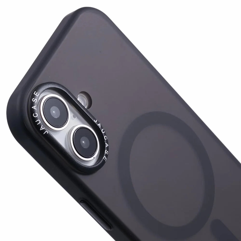 JAUCASE For iPhone 16 Magnetic Case PC+TPU Cover Compatible with MagSafe - Black - 5
