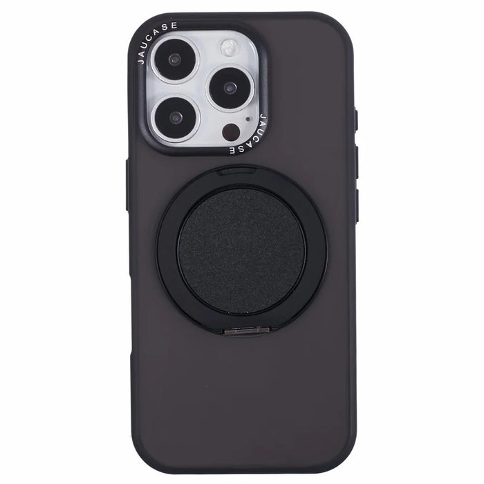 JAUCASE For iPhone 16 Pro Case Rotary Kickstand PC+TPU Phone Cover Compatible with MagSafe - Black - 3