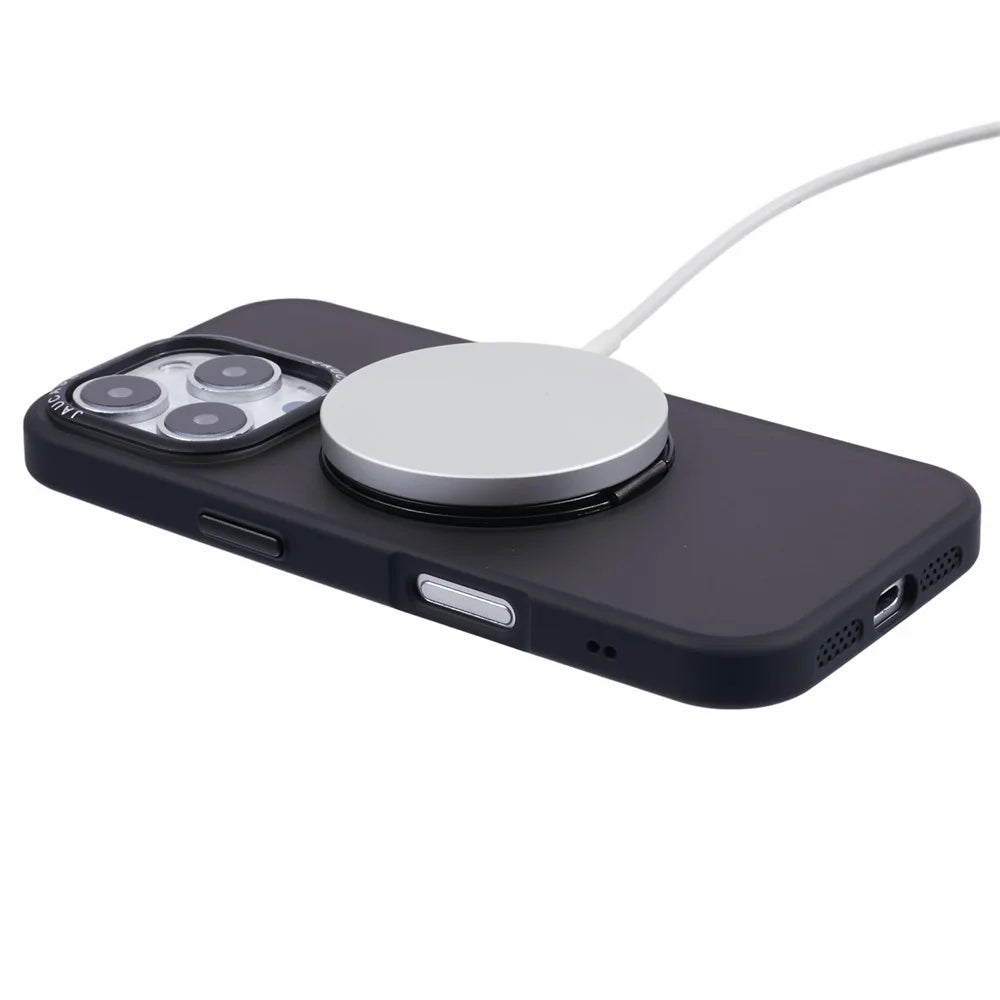 JAUCASE For iPhone 16 Pro Case Rotary Kickstand PC+TPU Phone Cover Compatible with MagSafe - Black - 5