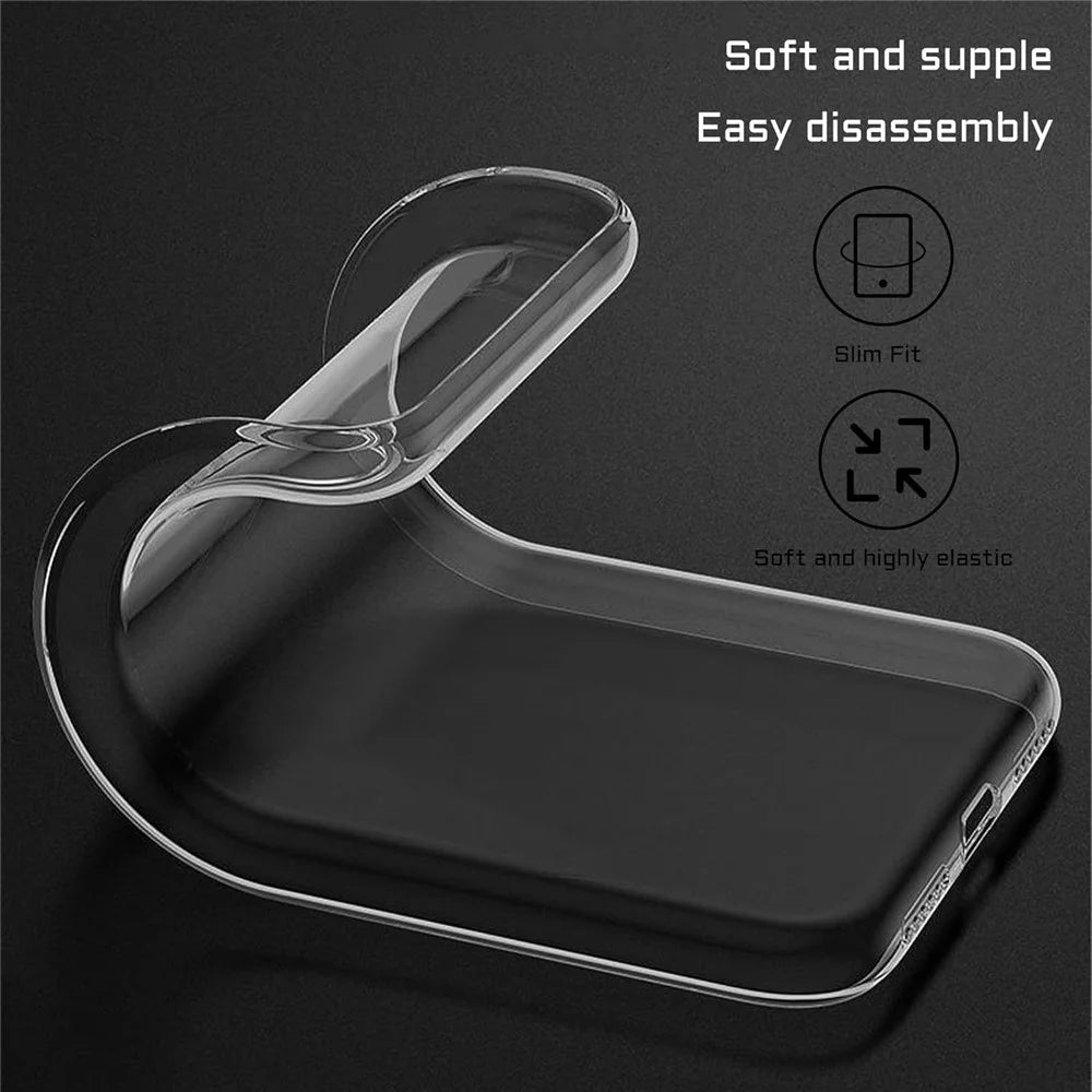For Samsung Galaxy S23 FE Clear TPU Anti-Scratch Phone Case + 2.5D Arc Edge Screen Protector - 2