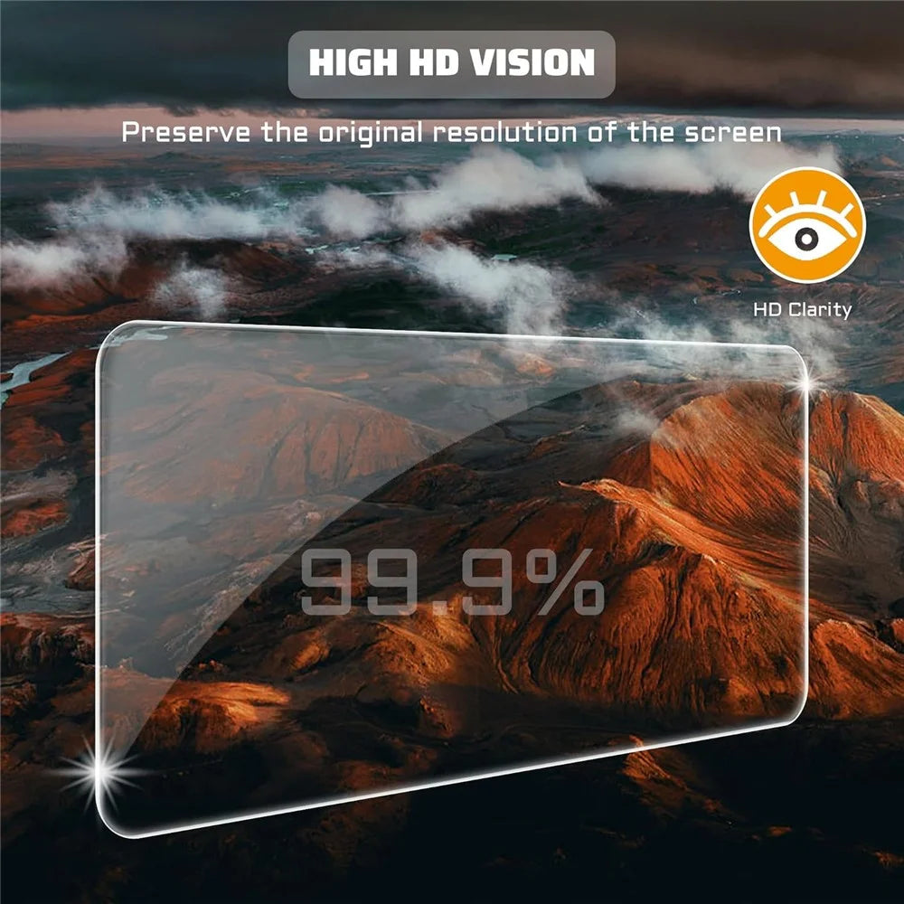 For Samsung Galaxy S23 FE Clear TPU Anti-Scratch Phone Case + 2.5D Arc Edge Screen Protector - 4