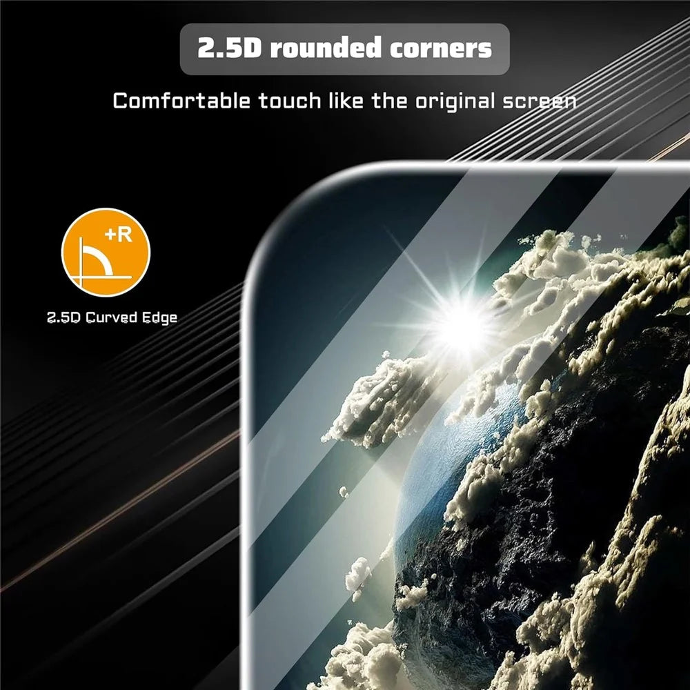 For Samsung Galaxy S23 FE Clear TPU Anti-Scratch Phone Case + 2.5D Arc Edge Screen Protector - 6