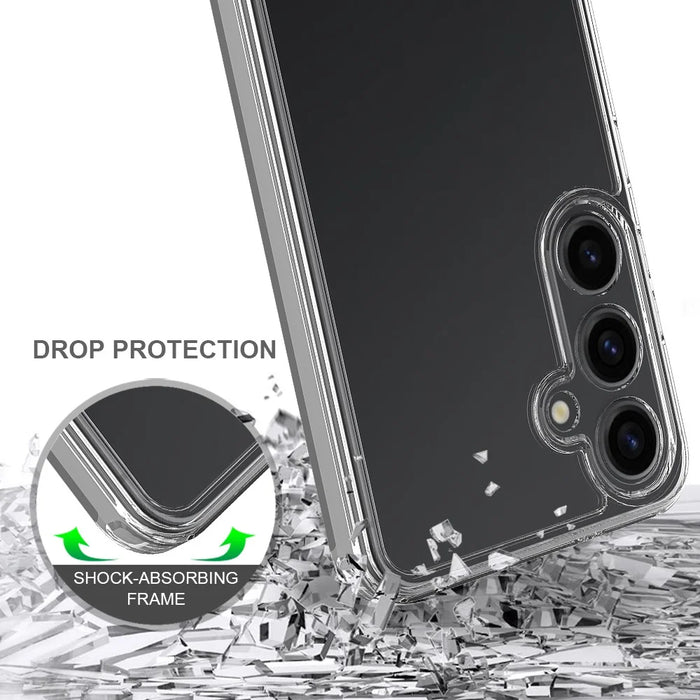 For Samsung Galaxy S25+ Clear Phone Case TPU+Acrylic Shockproof Phone Back Cover - 3
