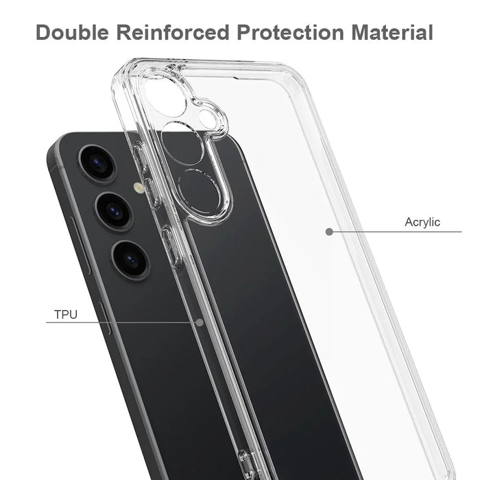 For Samsung Galaxy S25+ Clear Phone Case TPU+Acrylic Shockproof Phone Back Cover - 5