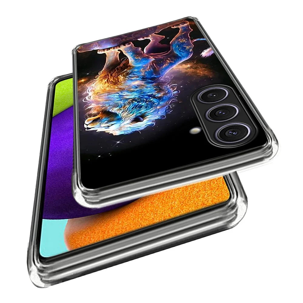 For Samsung Galaxy S25+ Case Pattern Printed Shockproof TPU Phone Cover - Lion - 2