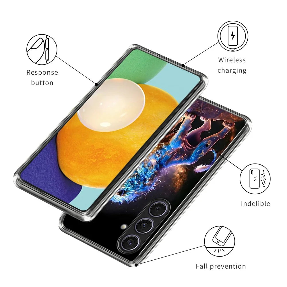 For Samsung Galaxy S25+ Case Pattern Printed Shockproof TPU Phone Cover - Lion - 3