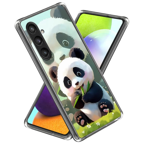For Samsung Galaxy S25 Case Pattern Printed Shockproof TPU Phone Cover - Panda - 1