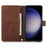 For Samsung Galaxy S25+ Case Split Leather Magnetic Wallet Phone Protector with Wrist Strap - Coffee - 2