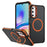 For Samsung Galaxy A25 5G (Global) (161mm) Case with Lens Kickstand Matte Back Cover Magnetic Case - Orange - 1