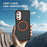 For Samsung Galaxy A25 5G (Global) (161mm) Case with Lens Kickstand Matte Back Cover Magnetic Case - Orange - 7