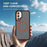 For Samsung Galaxy A16 5G Case with Lens Kickstand Matte Back Cover Magnetic Case - Orange - 3