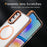 For Samsung Galaxy S24 FE Clear Phone Case with Lens Kickstand Cover Magnetic Case - Orange - 3