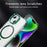 For iPhone 14 / 13 Clear Phone Case with Lens Kickstand Cover Compatible with MagSafe - Green - 4