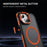 For iPhone 14 / 13 Case with Lens Kickstand Matte Back Cover Compatible with MagSafe - Orange - 4