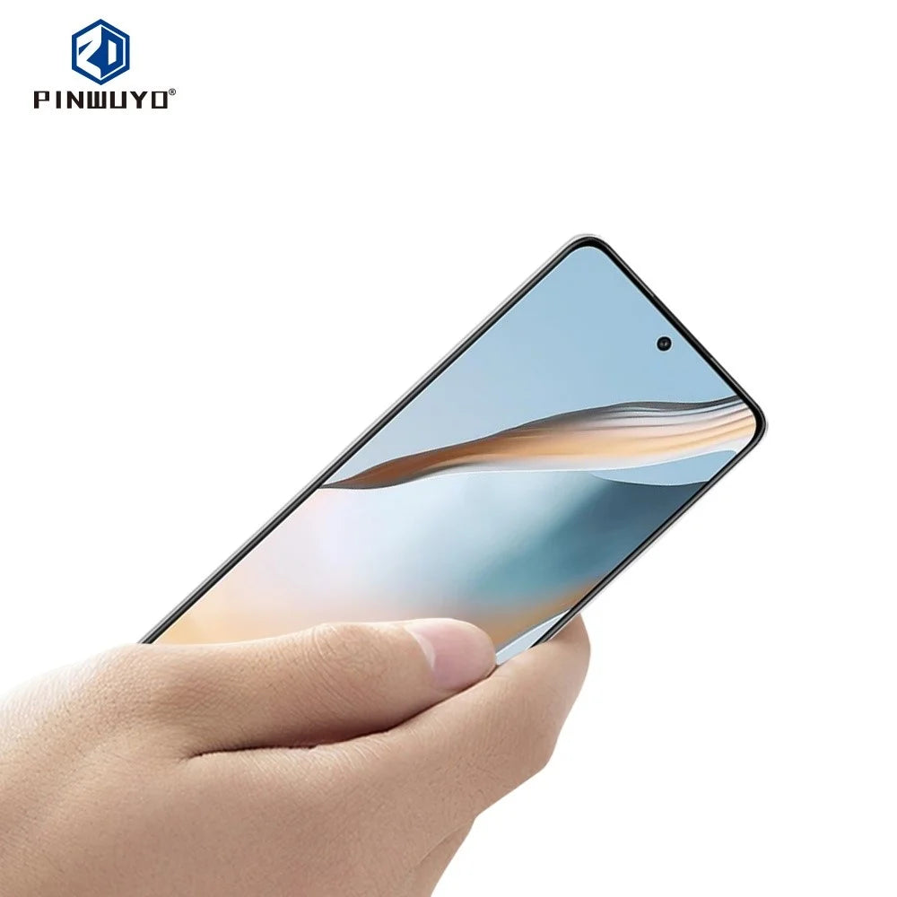 PINWUYO For Oppo K12  JK Series-2 High Aluminium-Silicon Glass Film 9H Full Screen Protector - Black - 2