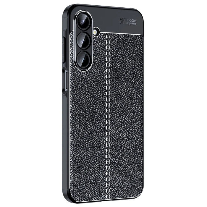 For Samsung Galaxy A16 5G / 4G Case Litchi Texture TPU Flexible Phone Cover, Black - 1