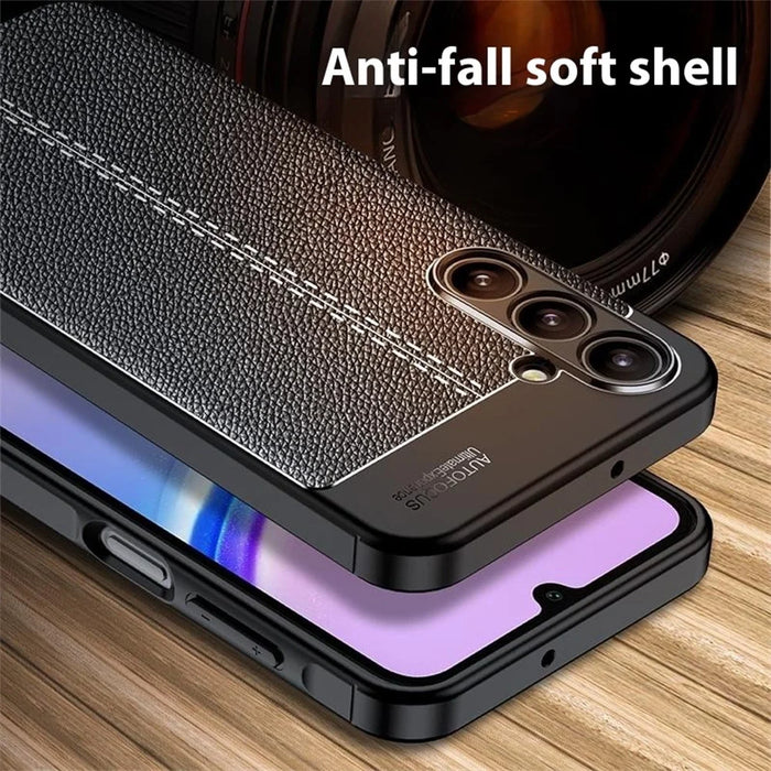 For Samsung Galaxy A16 5G / 4G Case Litchi Texture TPU Flexible Phone Cover, Black - 3