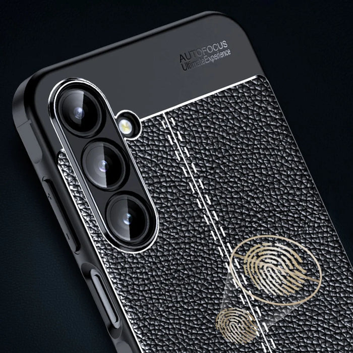 For Samsung Galaxy A16 5G / 4G Case Litchi Texture TPU Flexible Phone Cover, Black - 6