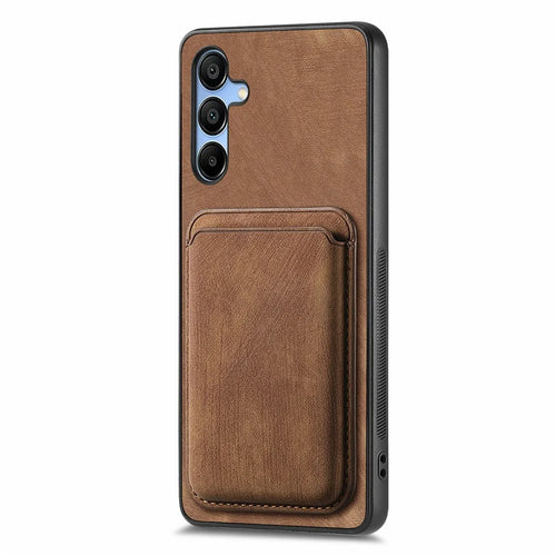 For Samsung Galaxy A16 4G / 5G Case Leather+TPU Retro Phone Cover with Detachable Card Slot - Brown - 1