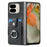 For Google Pixel 9 Pro Fold 5G Case Kickstand Leather+PC Non-Slip Protective Cover Card Slots - Black - 2