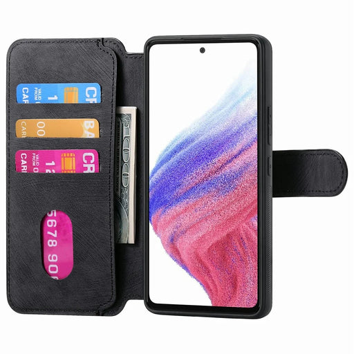 CASENEO MW-03 For Samsung Galaxy A16 4G / 5G Case Detachable Wallet Leather+TPU Phone Cover - Black - 2