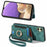 For Samsung Galaxy A06 4G Case RFID Blocking Handbag Leather+TPU Phone Cover Card Slots, Ring Holder - Green - 2