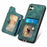 For Samsung Galaxy A06 4G Case RFID Blocking Handbag Leather+TPU Phone Cover Card Slots, Ring Holder - Green - 3