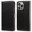 For iPhone 13 Pro Max Leather Case Litchi Texture RFID Blocking Wallet Stand Phone Cover - Black - 1
