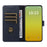 For iPhone 13 Leather Case Litchi Texture RFID Blocking Wallet Stand Phone Cover - Blue - 2