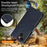 For iPhone 13 Leather Case Litchi Texture RFID Blocking Wallet Stand Phone Cover - Blue - 4