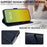 For iPhone 13 Leather Case Litchi Texture RFID Blocking Wallet Stand Phone Cover - Blue - 7