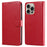 For iPhone 13 Pro Leather Case Litchi Texture RFID Blocking Wallet Stand Phone Cover - Wine Red - 1