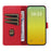 For iPhone 13 Pro Leather Case Litchi Texture RFID Blocking Wallet Stand Phone Cover - Wine Red - 2